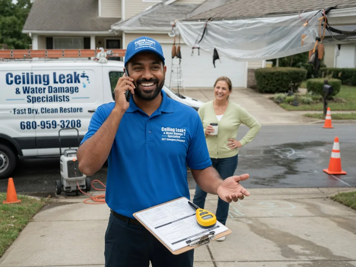 Ceiling Leak Cleanup Lineville, IA FAQs